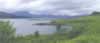 Bem More (hidden in the clouds) across Loch Scridain (35,555 bytes)