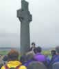 Gathering in front of St. Martin's Cross (23,576 bytes)