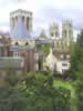 York Minster, from the city walls (42,990 bytes)