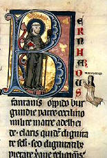 Bernard of Clairvaux, from an old manuscript