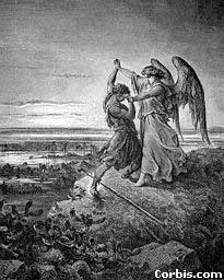 Jacob wrestling with the Angel, by Dore