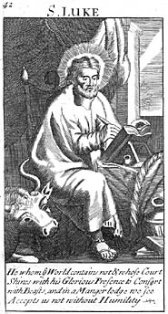 St. Luke, from an old Book of Common Prayer