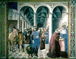 St. Augustine entering Milan, by Gozzoli